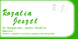 rozalia jesztl business card